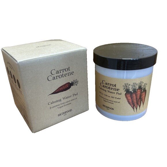 SKINFOOD Carrot Carotene Calming Water Pads 250g (8.81 oz) 60 Sheets For Redness - Picture 2 of 6